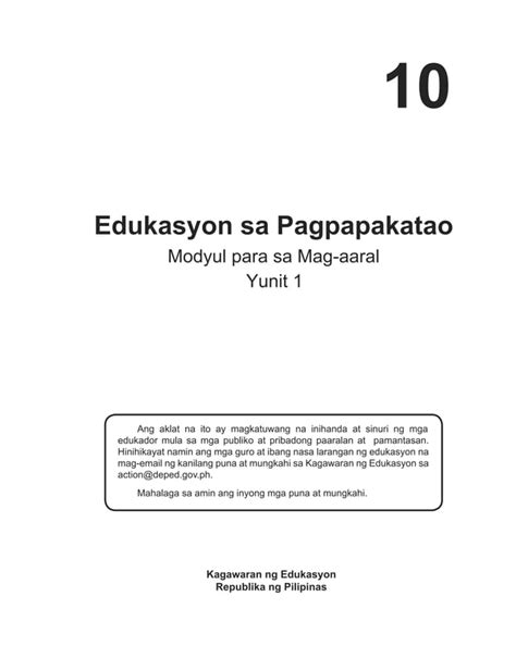 modyul 13 esp grade 10|ESP GRADE 10 MODULE 13: MGA ISYUNG KAUGNAY SA .
